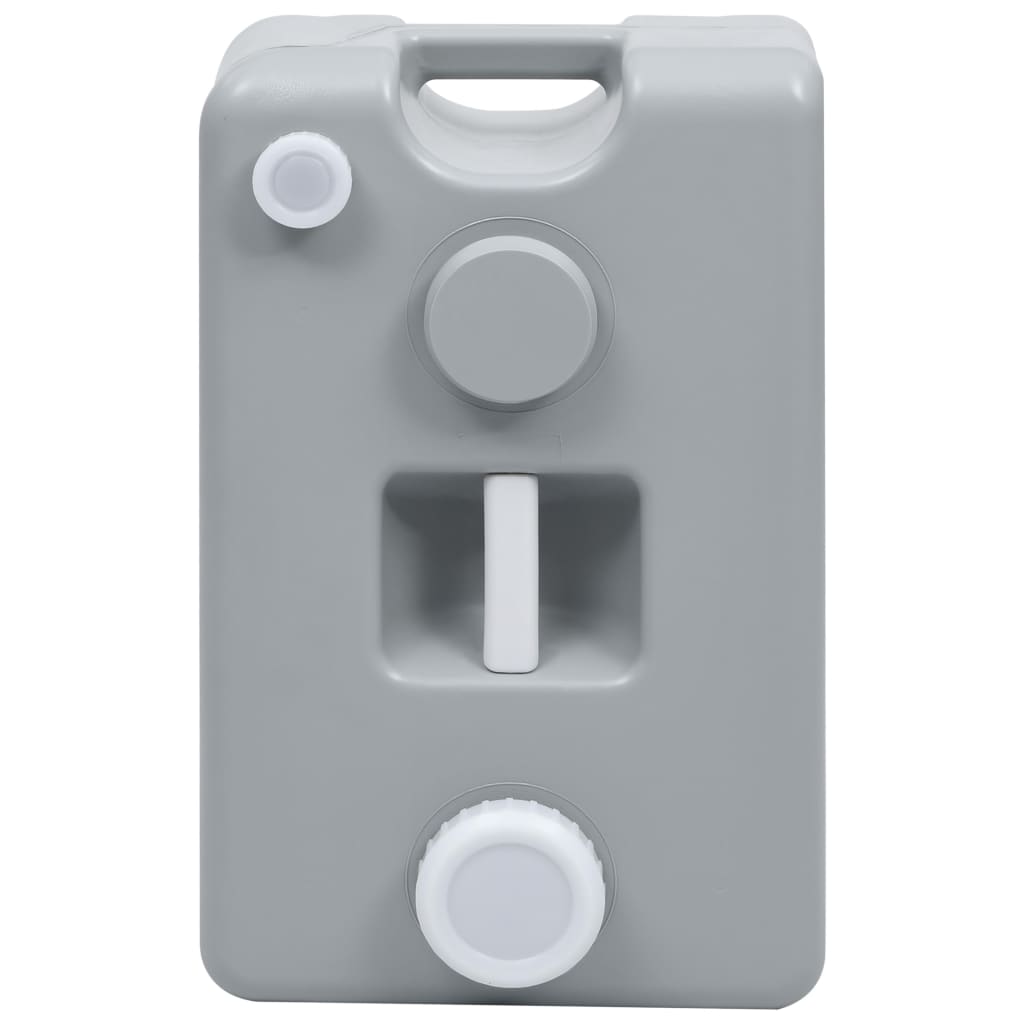 Serbatoio d'Acqua con Ruote per Campeggio 25 L Grigio 30132