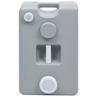 Serbatoio d'Acqua con Ruote per Campeggio 25 L Grigio 30132