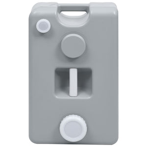 Serbatoio d'Acqua con Ruote per Campeggio 25 L Grigio 30132