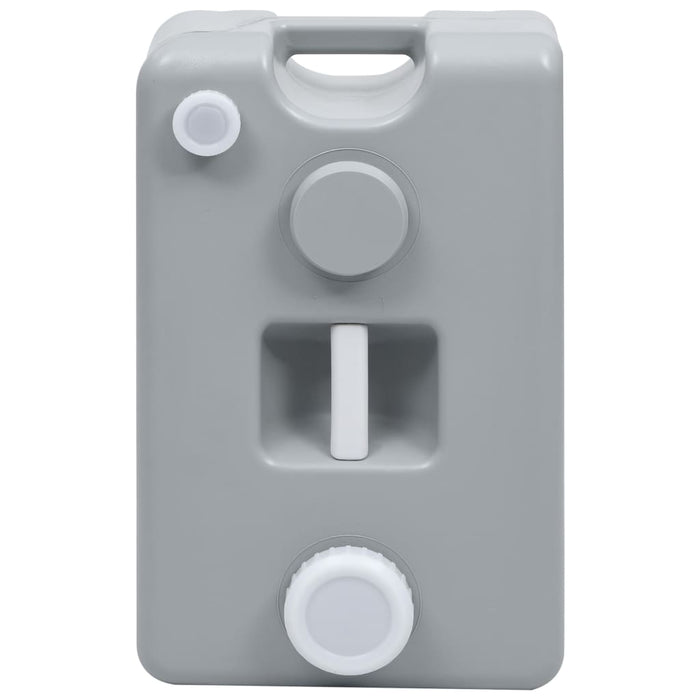 Serbatoio d'Acqua con Ruote per Campeggio 25 L Grigio 30132
