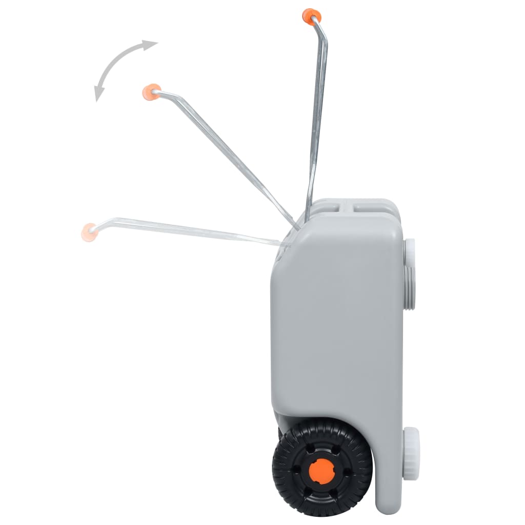 Serbatoio d'Acqua con Ruote per Campeggio 25 L Grigio 30132