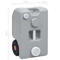 Serbatoio d'Acqua con Ruote per Campeggio 25 L Grigio 30132