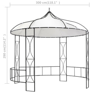 Gazebo 300x290 cm Bianco Rotondo 310030