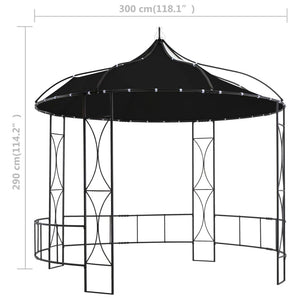 Gazebo 300x290 cm Antracite Rotondo 310031