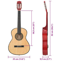 Chitarra Classica per Principianti e Bambini 3/4 36" in Tiglio