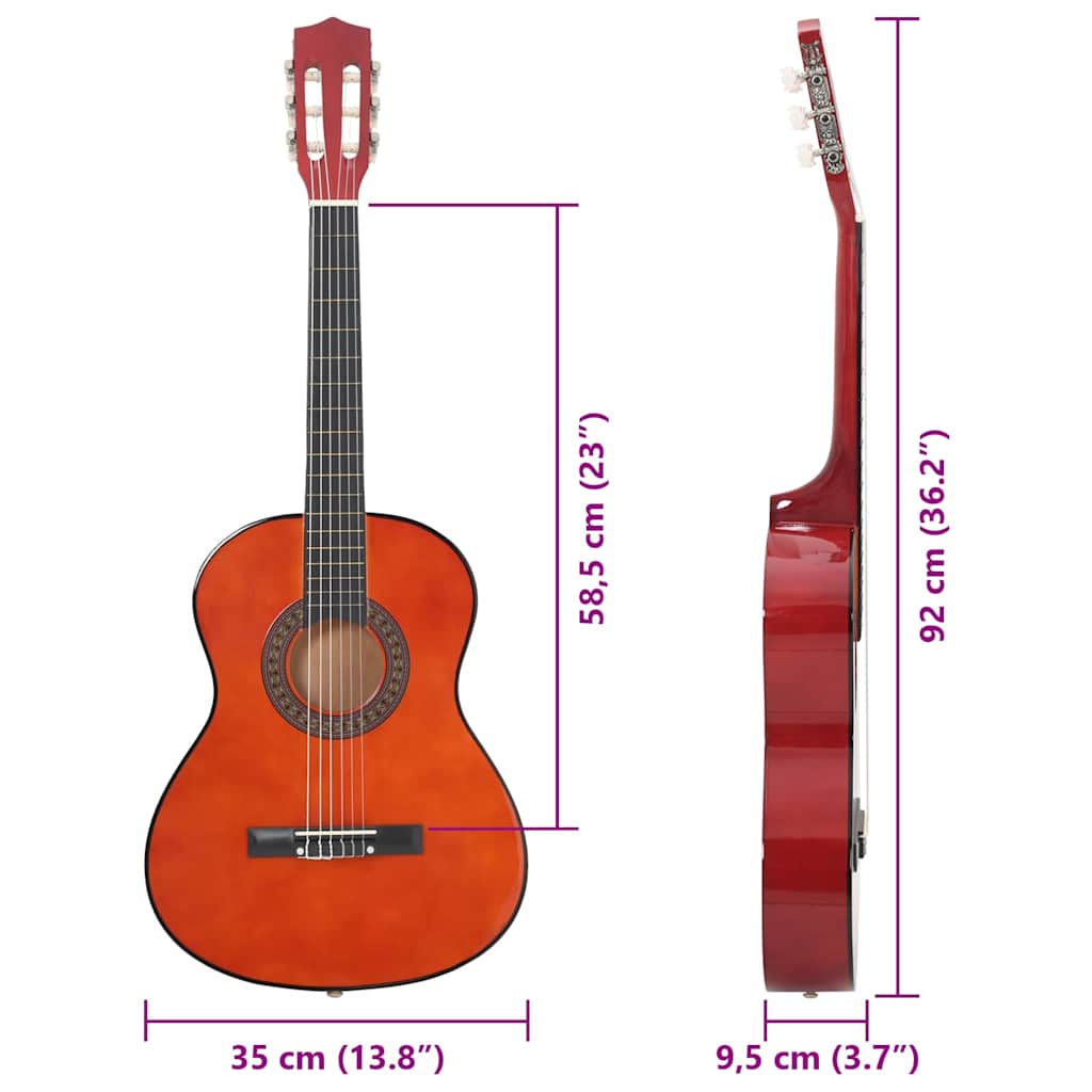 Chitarra Classica per Principianti e Bambini 3/4 36" in Tiglio 70120