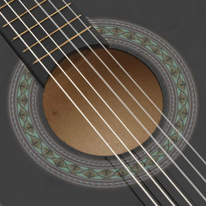 Chitarra Classica per Principianti e Bambini Nera 1/2 34" 70126