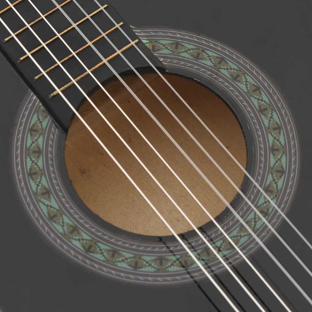 Set Chitarra Classica per Principianti 8 pz Nera 1/2 34" 70127