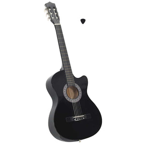 Chitarra Classica Cutaway Western con 6 Corde Nera 38"cod mxl 121404