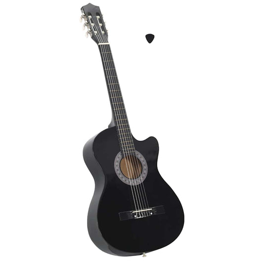 Chitarra Classica Cutaway Western con 6 Corde Nera 38"cod mxl 121404