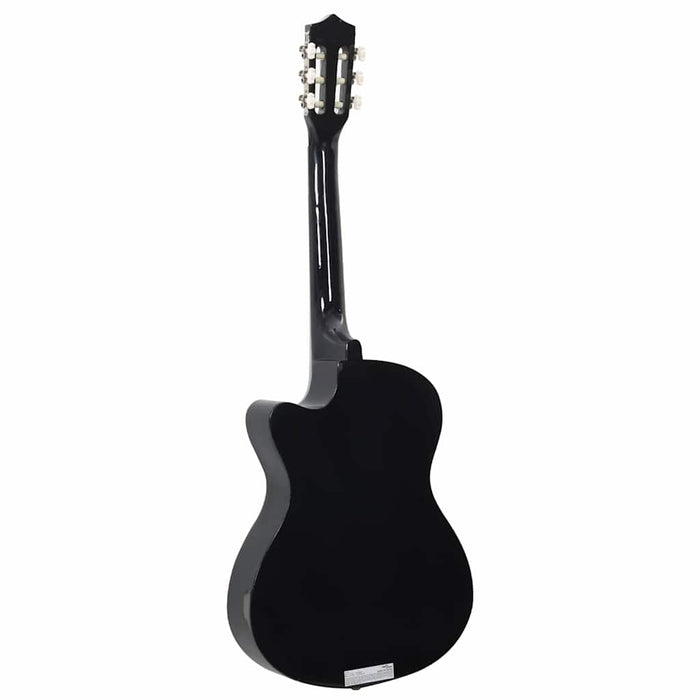 Chitarra Classica Cutaway Western con 6 Corde Nera 38" 70132
