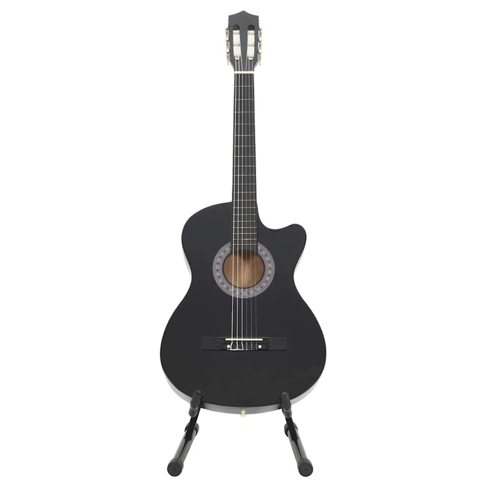 Set Chitarra Classica Western 12 pz con 6 Corde Nera 38" cod mxl 71568