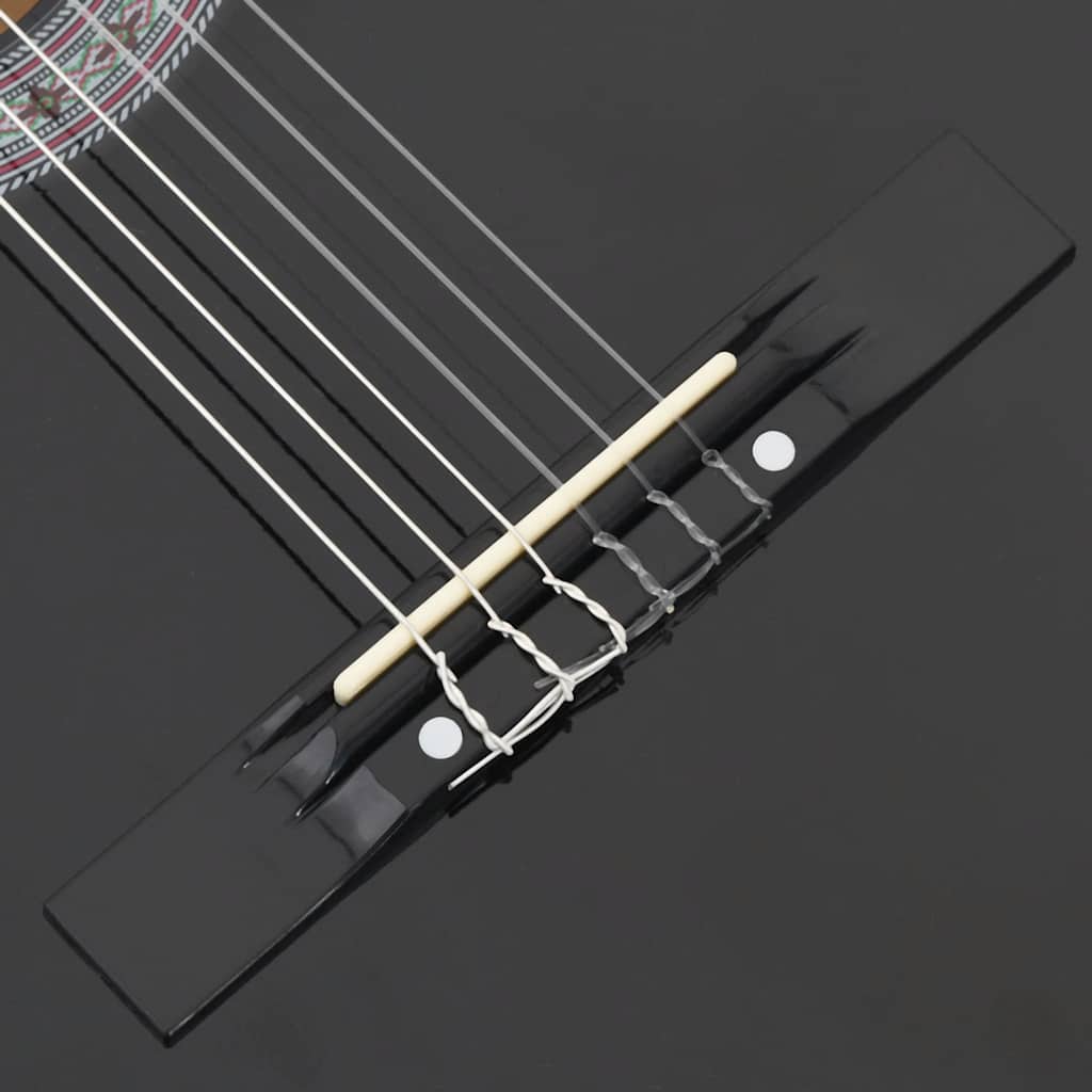 Set Chitarra Classica Western 12 pz con 6 Corde Nera 38" 70133