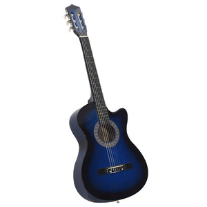Chitarra Classica Cutaway Western 6 Corde 38" Blu Ombreggiato 70134
