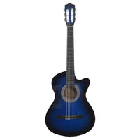 Chitarra Classica Cutaway Western 6 Corde 38" Blu Ombreggiato     cod mxl 75258