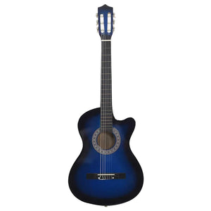 Chitarra Classica Cutaway Western 6 Corde 38" Blu Ombreggiato     cod mxl 75258