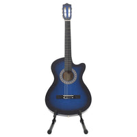 Set Chitarra Classica Western 12 pz con 6 Corde Blu 38" 70135