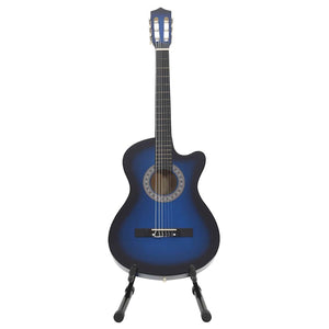 Set Chitarra Classica Western 12 pz con 6 Corde Blu 38" 70135