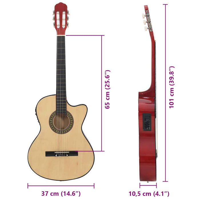 Chitarra Classica Western Cutaway con Equalizzatore e 6 Corde 70136
