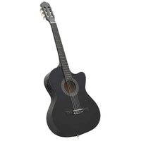 Chitarra Classica Western con Equalizzatore e 6 Corde Nera