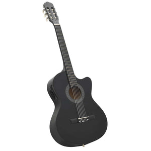 Chitarra Classica Western con Equalizzatore e 6 Corde Nera 70138