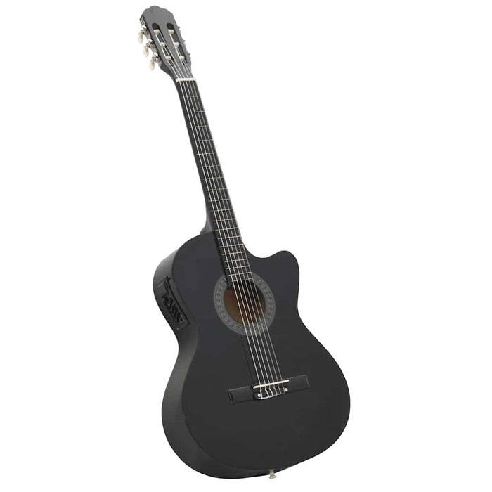 Chitarra Classica Western con Equalizzatore e 6 Corde Nera 70138