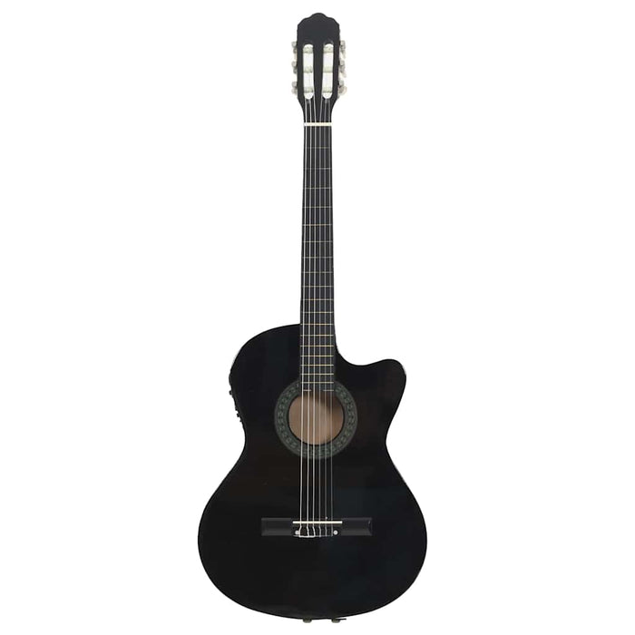 Chitarra Classica Western con Equalizzatore e 6 Corde Nera 70138