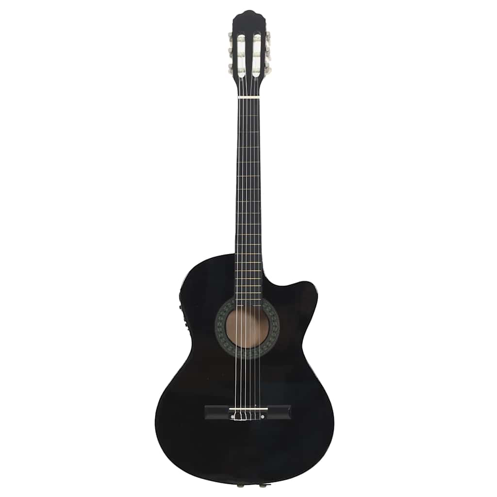 Chitarra Classica Western con Equalizzatore e 6 Corde Nera