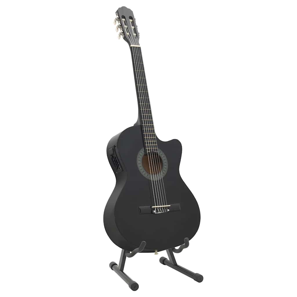 Set Chitarra Western 12 pz con Equalizzatore e 6 Corde Nera 70139