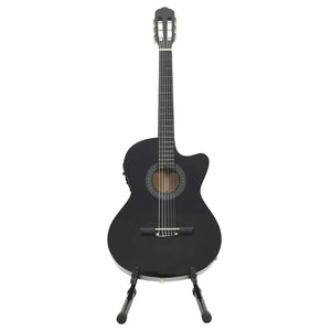 Set Chitarra Western 12 pz con Equalizzatore e 6 Corde Nera 70139