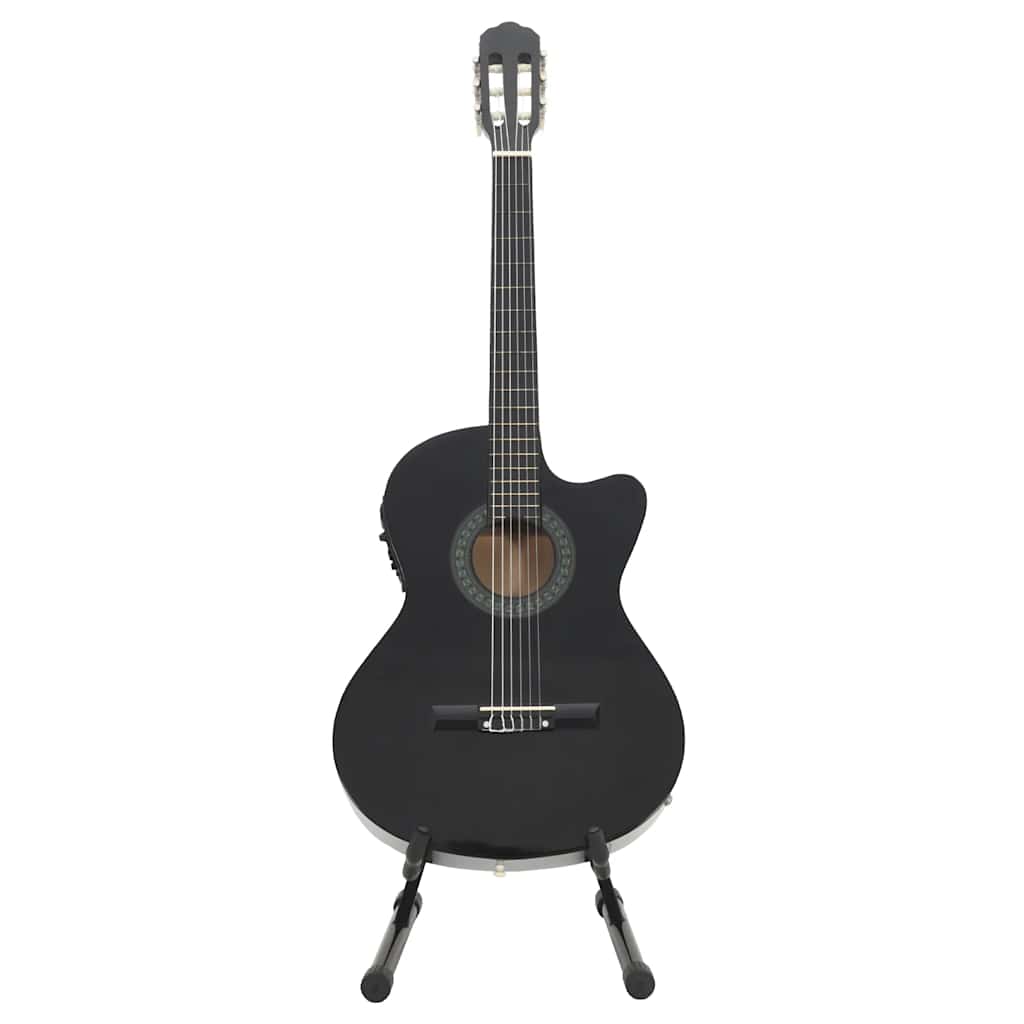 Set Chitarra Western 12 pz con Equalizzatore e 6 Corde Nera cod mxl 70179