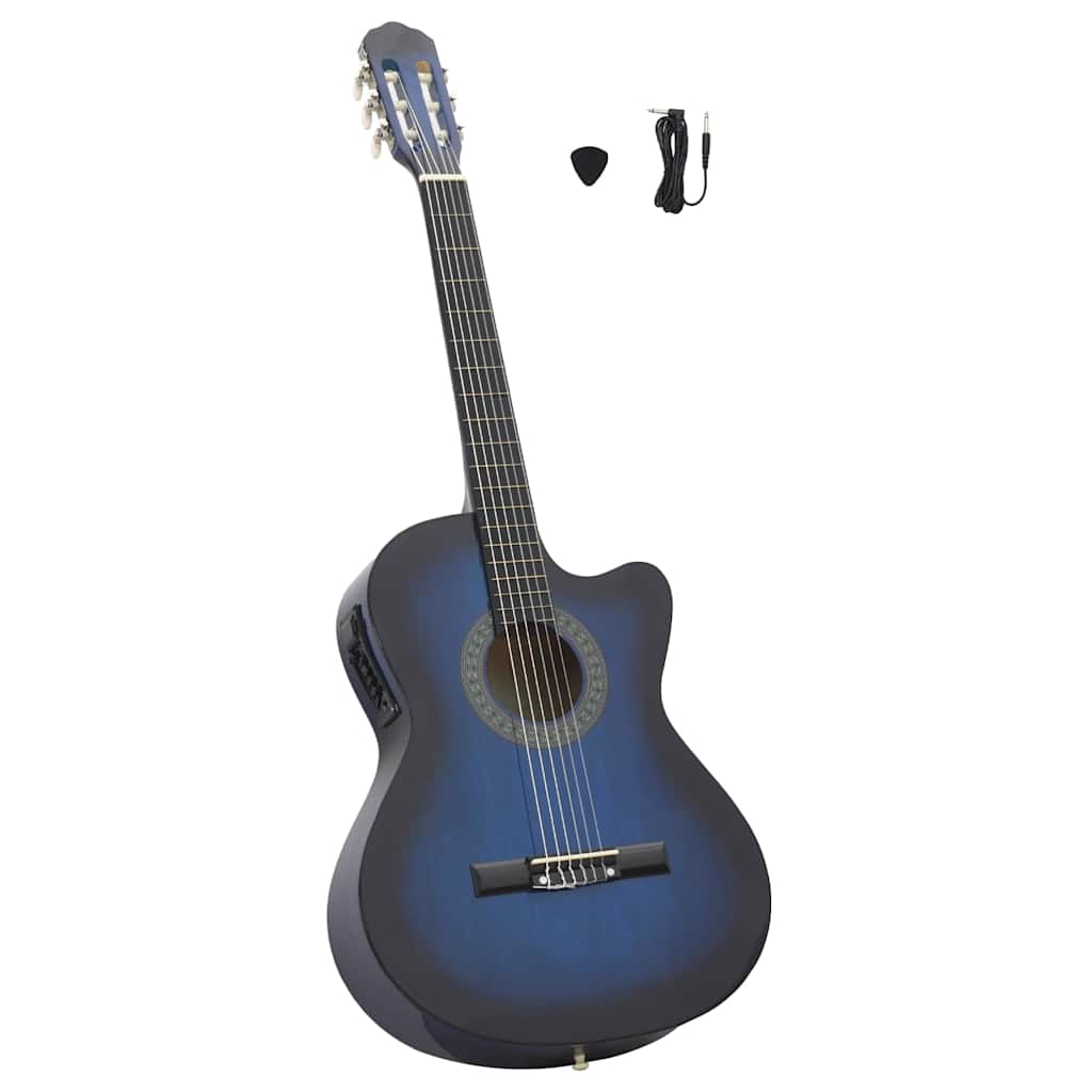 Chitarra Classica Western con Equalizzatore e 6 Corde Blu    cod mxl 63280