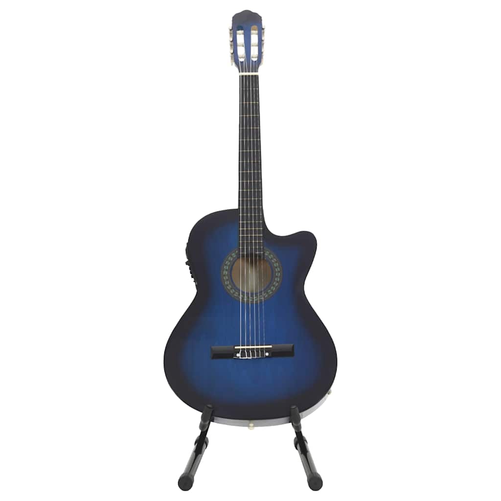Set Chitarra Western 12 pz con Equalizzatore e 6 Corde Blu