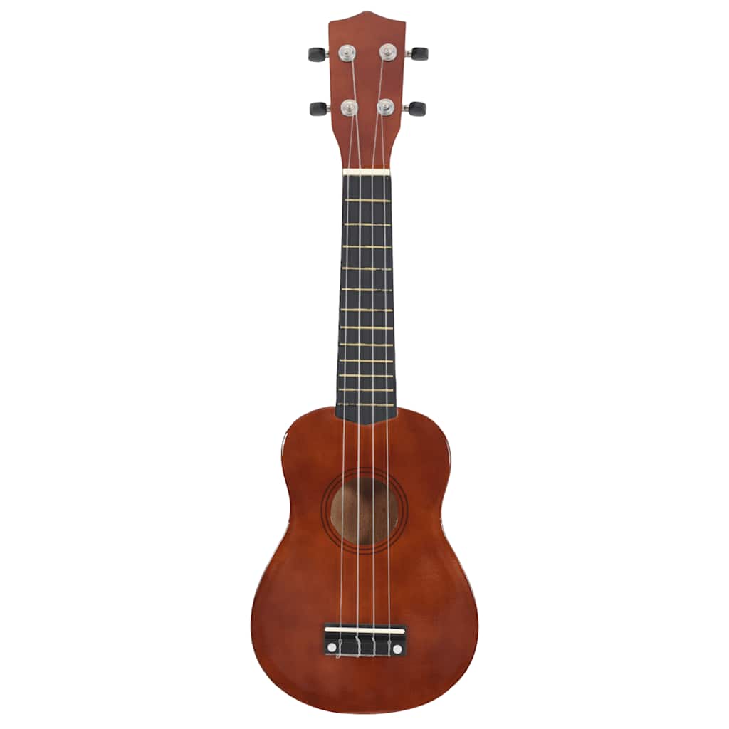 Set Ukulele Soprano con Borsa per Bambini Legno Scuro 21"     cod mxl 75869