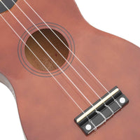 Set Ukulele Soprano con Borsa per Bambini Legno Scuro 23" cod mxl 77891