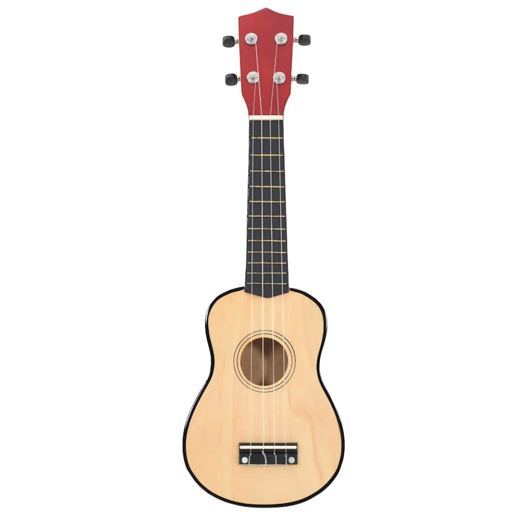 Set Ukulele Soprano con Borsa per Bambini Legno Chiaro 23"