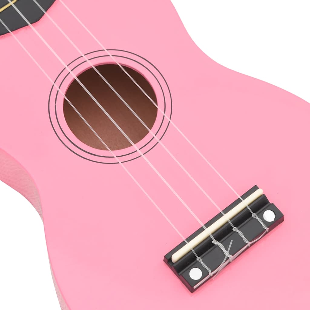 Set Ukulele Soprano con Borsa per Bambini Rosa 23" cod mxl 77793