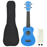 Set Ukulele Soprano con Borsa per Bambini Blu Baby 23" cod mxl 69465