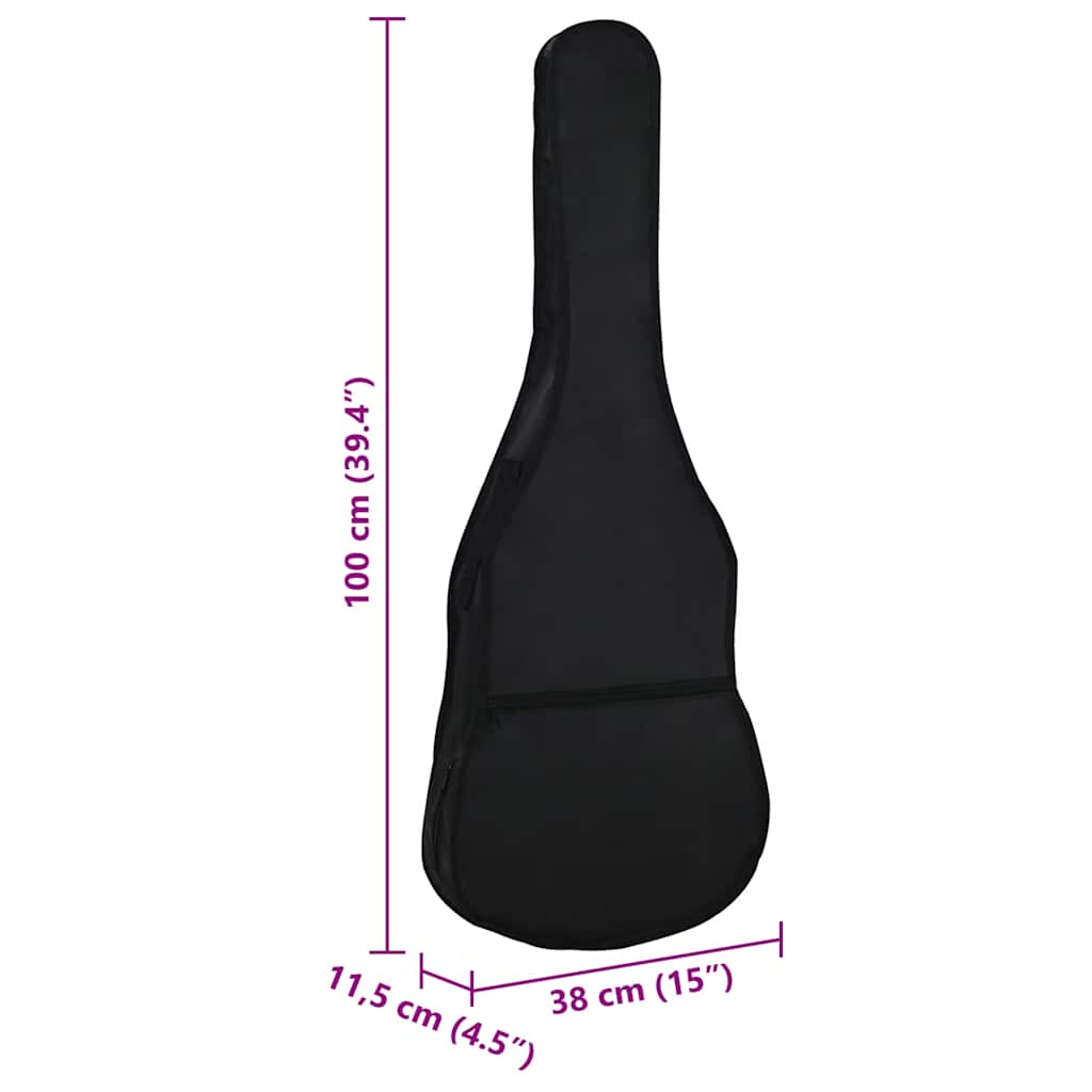 Custodia per Chitarra Classica 4/4 (39") Nera 100x37 cm in Tessuto 70155