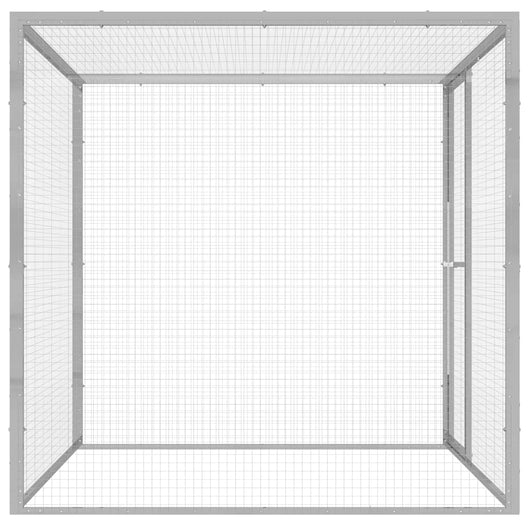 Gabbia per Gatti 1,5x1,5x1,5 m in Acciaio Zincato 146356