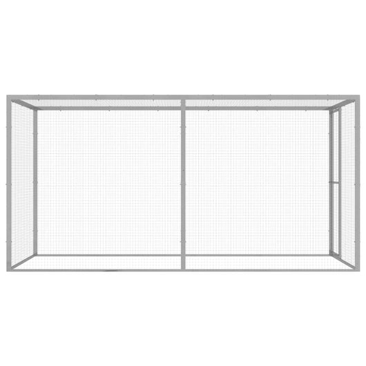 Gabbia per Gatti 3x1,5x1,5 m in Acciaio Zincato 146357