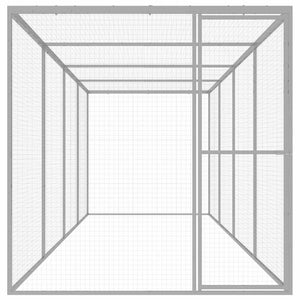 Gabbia per Gatti 6x1,5x1,5 m in Acciaio Zincato