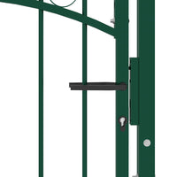 Cancello per Recinzione ad Arco in Acciaio 100x100 cm Verde 146363