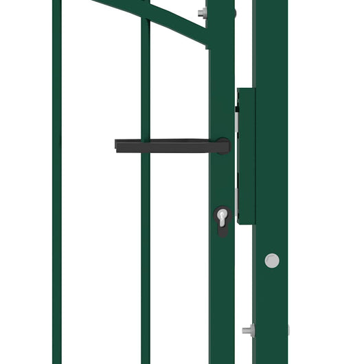 Cancello per Recinzione ad Arco in Acciaio 100x150 cm Verde 146365