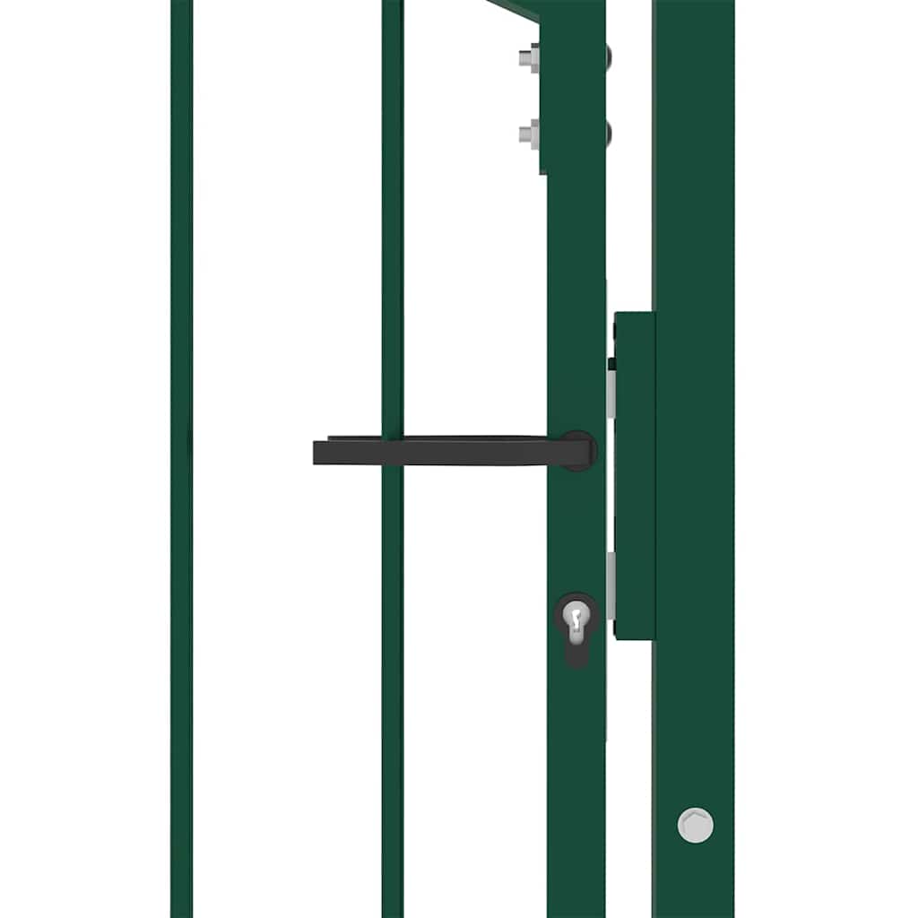 Cancello per Recinzione con Punte in Acciaio 100x175 cm Verde 146396