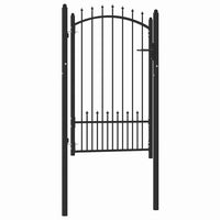 Cancello della recinzione con punte Nero 100 x 150 cm 146400