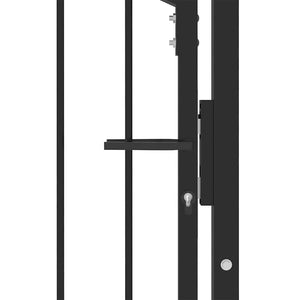 Cancello della recinzione con punte Nero 100 x 175 cm 146401
