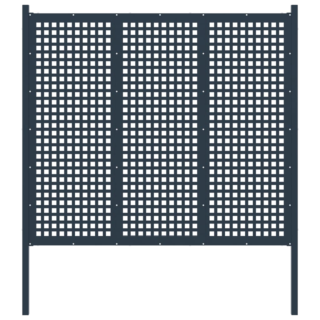 Recinzione da Giardino in Acciaio 177x200 cm Antracite cod mxl 22623