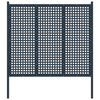 Recinzione da Giardino in Acciaio 177x200 cm Antracite cod mxl 22623