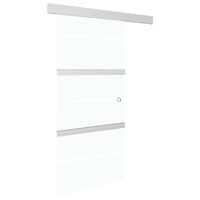 Porta Scorrevole Fermi Vetro ESG e Alluminio Argento 90x205 cm